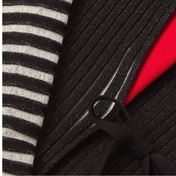 Tory Burch • Plaited Rib-Knit Wrap Shawl Cardigan - Picture 9 of 16